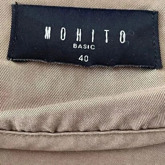 Mohito Basic Olive Army Green Front Zipper Chic Modern Soft M ( EU 40) #1626 - Picture 10 of 15